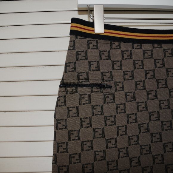 Vintage Fendi Zucca Monogram Stretch Knee-length Pencil Skirt - Picture 3 of 6